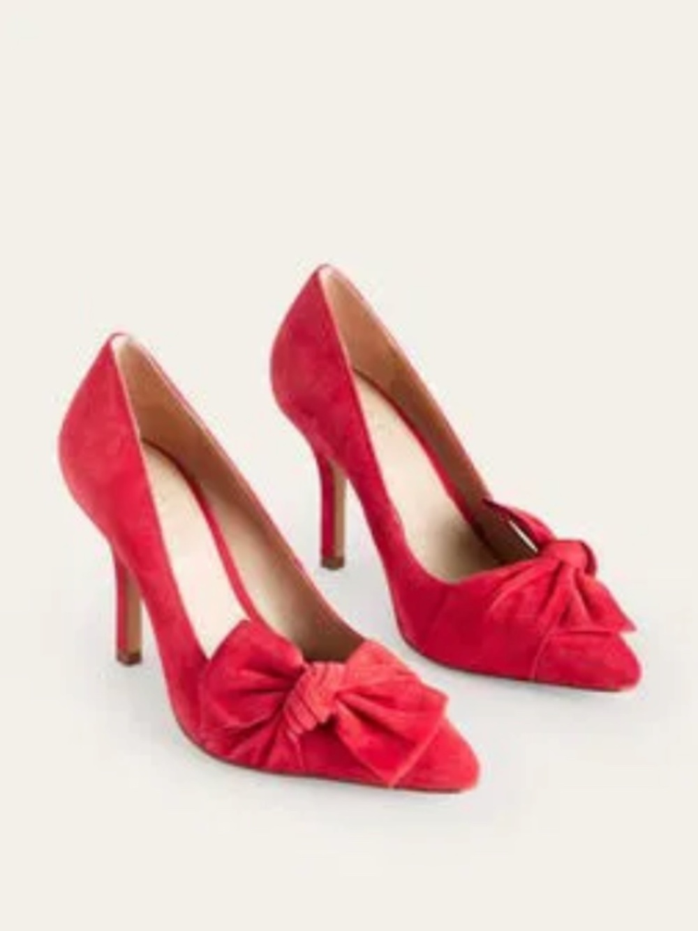 Boden - Suede-Bow Heeled Courts - Size 38